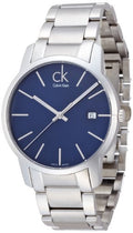 Calvin Klein City Blue Dial Silver Steel Strap Watch for Men - K2G2G14N