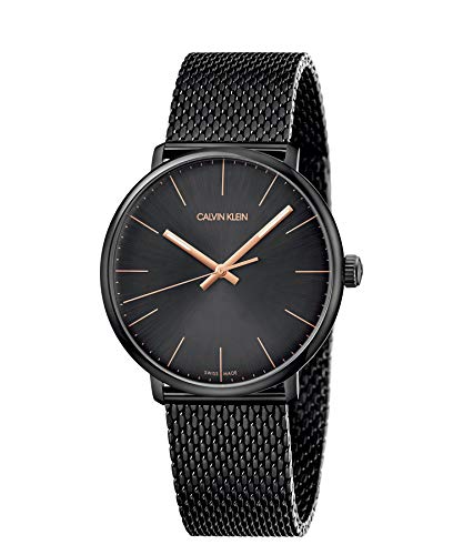 Calvin Klein High Noon Quartz Black Dial Black Mesh Bracelet Watch for Men - K8M21421