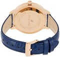 Swarovski Octea Lux Blue Dial Blue Leather Strap Watch for Women - 5414413