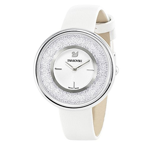 Swarovski Crystalline Pure White Dial White Leather Strap Watch for Women - 5275046