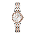 Michael Kors Darci Silver Dial Two Tone Steel Strap Watch for Women - MK3298