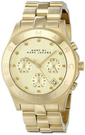 Marc Jacobs Blade Gold Dial Gold Stainless Steel Strap Watch for Women - MBM3101