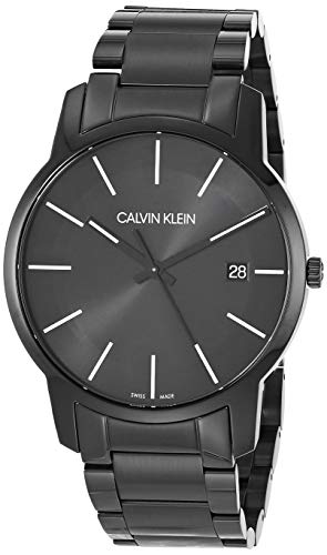 Calvin Klein City Quartz Black Dial Black Steel Strap Watch for Men - K2G2G4B1