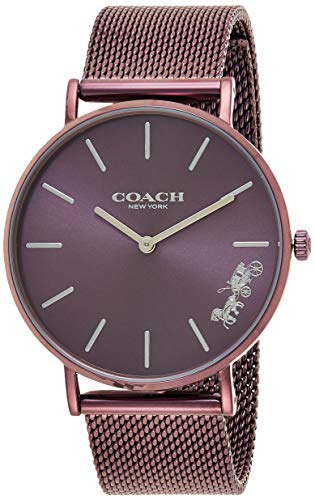 Coach Perry Purple Dial Purple Mesh Bracelet Watch for Women - 14503484