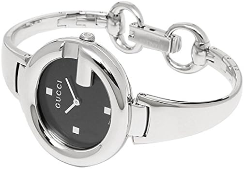 Gucci Guccissima Analog Black Dial Silver Steel Strap Watch For Women - YA134301