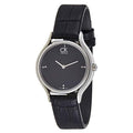 Calvin Klein Skirt Black Dial Black Leather Strap Watch for Women  - K2U231C1