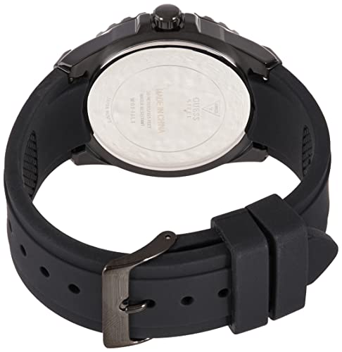 Guess Starlight Black Dial Black Rubber Strap Watch for Women - W0846L1