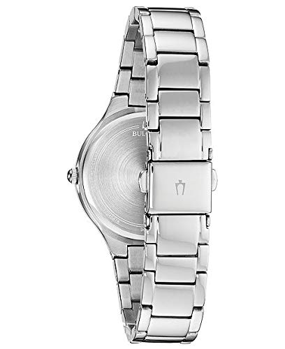 Bulova Mother of Pearl Dial Silver Steel Strap Watch for Women - 96L263