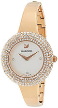 Swarovski Crystal Rose Silver Dial Rose Gold Steel Strap Watch for Women - 5484073