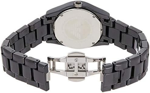 Emporio Armani Ceramica Quartz Black Dial Black Steel Strap Watch For Women - AR1402