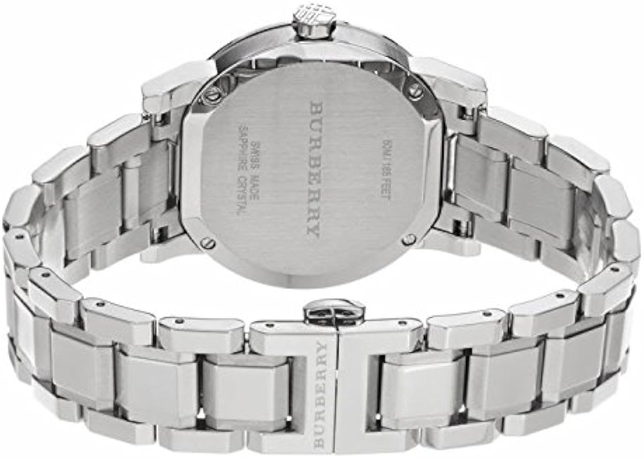 Burberry City Chronograph White Dial Silver Steel Strap Watch For Women - BU9700