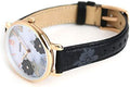 Fossil Jacqueline Mother of Pearl Dial Black Leather Strap Watch for Women - ES4535