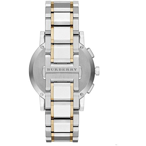 Burberry The City White Dial Two Tone Steel Strap Watch for Men - BU9751