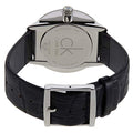 Calvin Klein Accent Black Dial Black Leather Strap Watch for Men - K2Y2X1CU