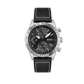 Hugo Boss Pilot Edition Chronograph Black Dial Black Leather Strap Watch for Men - 1513853