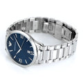 Emporio Armani Giovanni Quartz Blue Dial Silver Steel Strap Watch For Men - AR11227