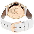 Calvin Klein Accent White Dial White Leather Strap Watch for Women - K2Y2X6K6