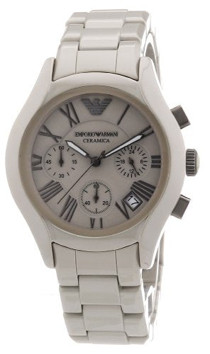 Emporio Armani Valente Chronograph Grey Dial Grey Steel Strap Watch For Men - AR1460