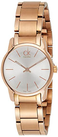 Calvin Klein City Mother of Pearl White Dial Rose Gold Steel Strap Watch for Women - K2G23646