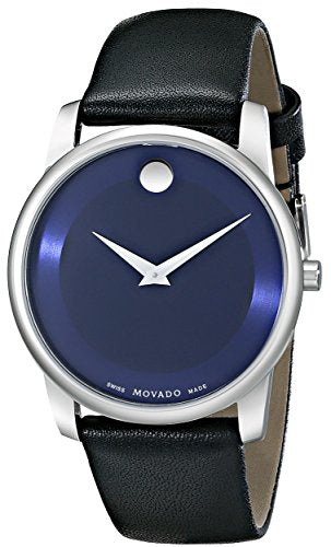 Movado Museum Quartz Black Leather Classic 28mm Watch For Women - 0606611