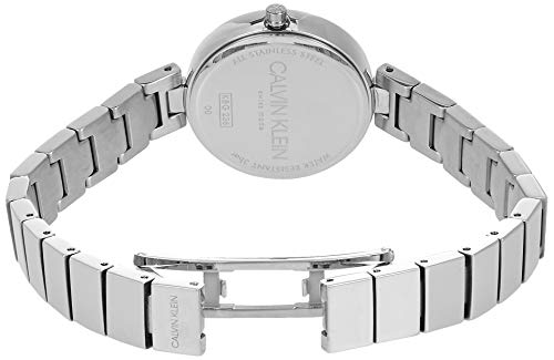 Calvin Klein Authentic White Dial Silver Steel Strap Watch for Women - K8G23146