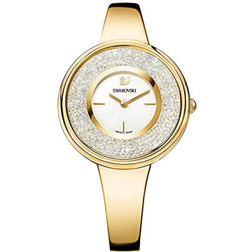 Swarovski Crystalline Bracelet White Dial Gold Steel Strap Watch for Women - 5269253