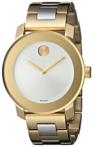 Movado Bold Silver Dial Two Tone Steel Strap Watch for Women - 3600129