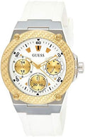 Guess Zena Analog White Dial White Rubber Strap Watch For Women - W1094L1