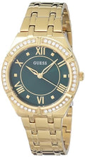 Guess Cosmo Diamonds Green Dial Gold Steel Strap Watch for Women - GW0033L8