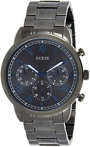 Guess Hendrix Chronograph Gunmetal Dial Gunmetal Steel Strap Watch for Men - W1309G3