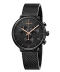 Calvin Klein High Noon Chronograph Black Dial Black Mesh Bracelet Watch for Women - K8M27421