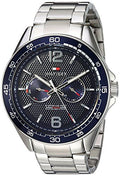 Tommy Hilfiger Erik Chronograph Blue Dial Silver Steel Strap Watch for Men - 1791366