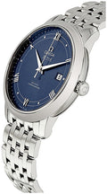 Omega De Ville Prestige Co-Axial Blue Dial Silver Steel Strap Watch for Men - 424.10.40.20.03.002