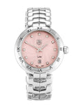 Tag Heuer Link Diamonds Pink Dial Silver Steel Strap Watch for Women - WAT1415.BA0954