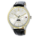 Tommy Hilfiger Oliver Analog Silver Dial Black Leather Strap Watch for Men - 1791305