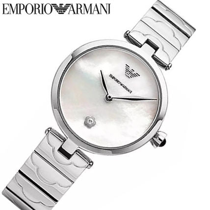 Emporio Armani Mother of Pearl Dial Silver Steel Strap Watch For Women - AR11235