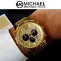 Michael Kors Lexington Gold Dial Gold Stainless Steel Strap Watch for Men - MK8494