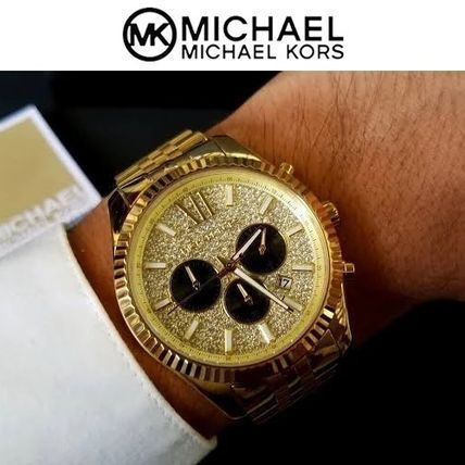 Michael Kors Lexington Gold Dial Gold Stainless Steel Strap Watch for Men - MK8494