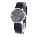 Calvin Klein Accent Black Dial Black Leather Strap Watch for Women - K2Y231C3