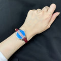 Calvin Klein Rebel Blue Dial Maroon Leather Strap Watch for Women - K8P231UN