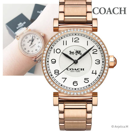 Coach Madison White Dial Rose Gold Steel Strap Watch for Women - 14502398