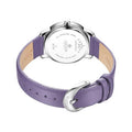 Coach Delancey White Dial Purple Leather Strap Watch for Women - 14502886