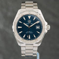 Tag Heuer Aquaracer Automatic 41mm Blue Dial Silver Steel Strap Watch for Men - WAY2112.BA0928