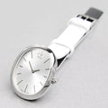 Calvin Klein Incentive White Dial White Leather Strap Watch for Women - K3P231L6