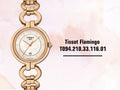 Tissot T Lady Flamingo Mother of Pearl Dial Rose Gold Steel Strap Watch for Women - T094.210.33.116.01