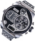 Diesel Mr Daddy 1.0 Black Dial Stainless Steel Stainless Watch For Men - DZ7221