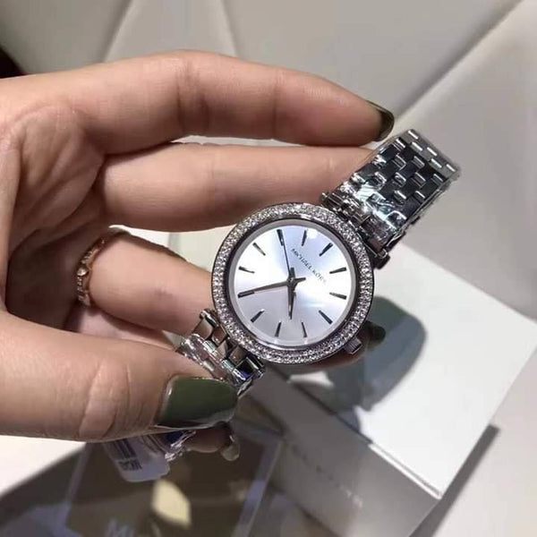 Michael Kors Darci Silver Dial Silver Stainless Steel Strap Watch for Women - MK3429