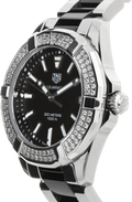 Tag Heuer Aquaracer Quartz 35mm Diamond Black Dial Two Tone Steel Strap Watch for Men - WAY131E.BA0913