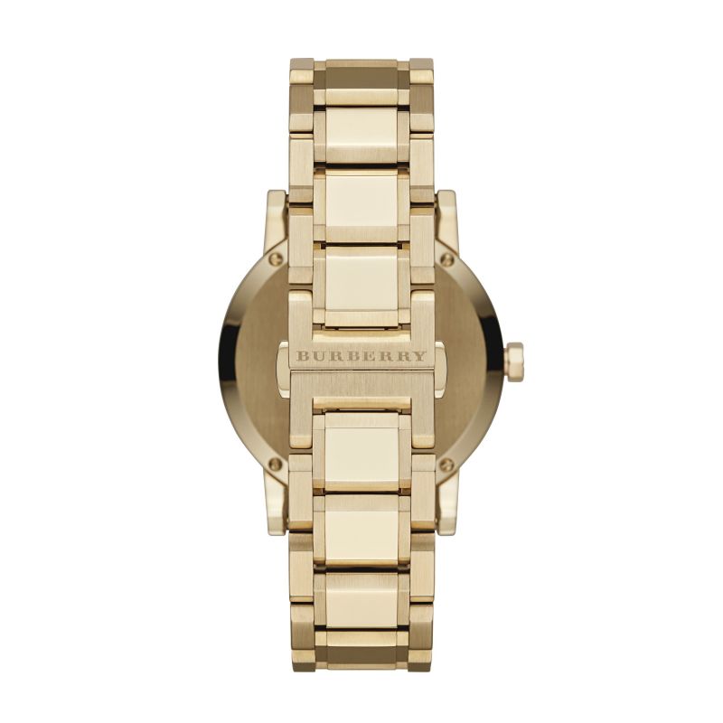 Burberry The City Gold Dial Gold Steel Strap Watch for Women - BU9033