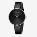 Calvin Klein Full Moon Black Dial Black Leather Strap Watch for Women - K8Y231C1